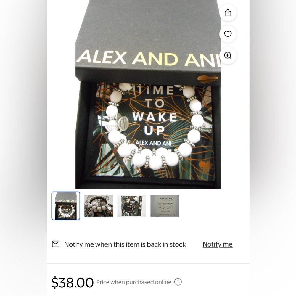 Alex and Ani Spirit Wrap, Cloud, White and Silver Beaded Bracelet, NWT - Picture 9 of 9